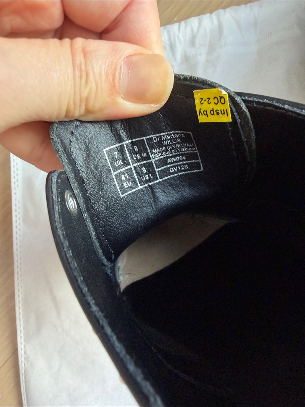 Dr. Martens Black Leather Derby Shoes with White Stud Grid - Picture 4 of 8